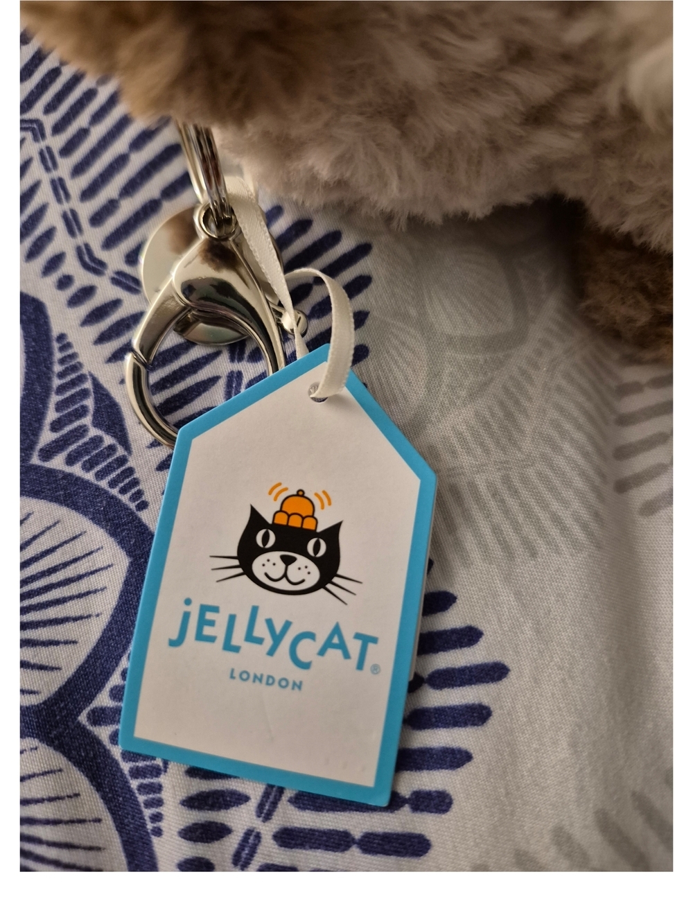 Jellycat Cream and Brown Plush Keychain - Picture 3 of 3